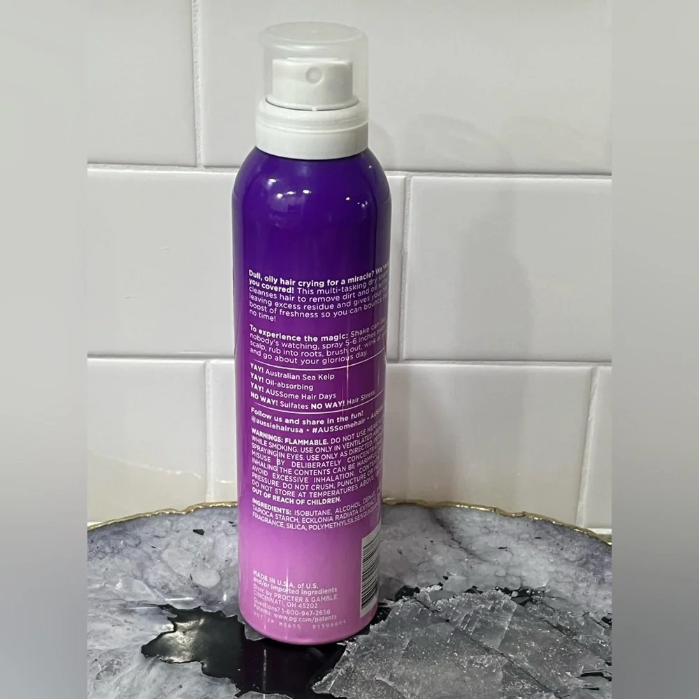 Lot of 2 Aussie BOUNCE BACK Dry Shampoo w/ Sea Kelp Full Cleansing Volume 4.9 oz